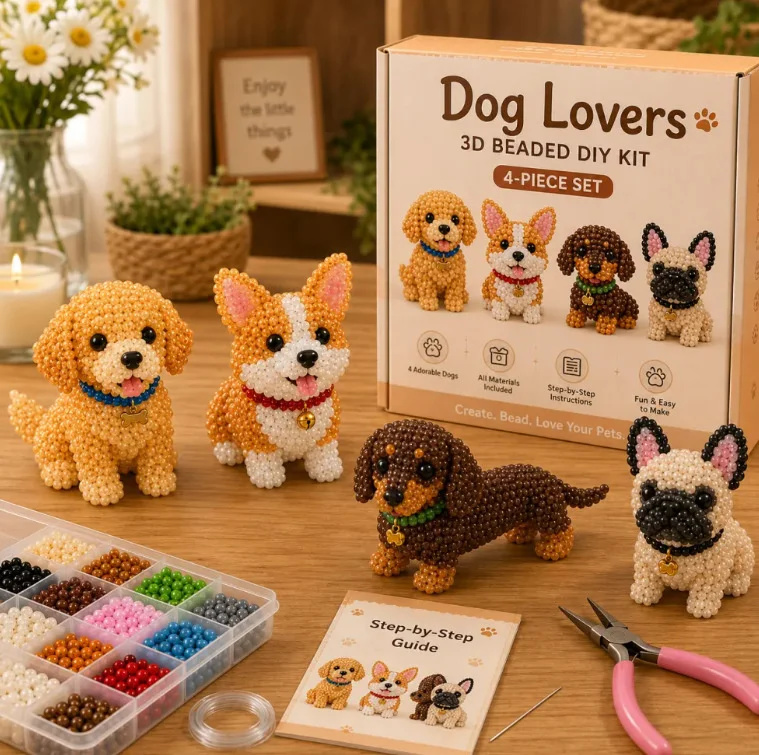 Embroidery Cross Stitch Patterns - Kit de Bordado 3D com Miçangas