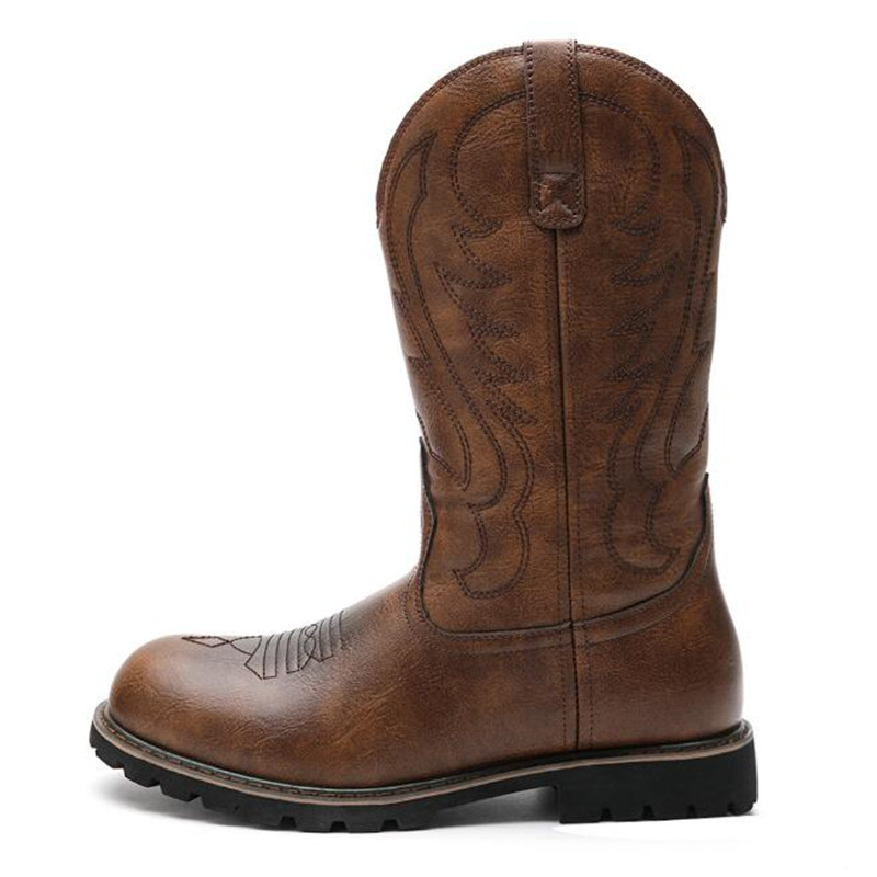 Embroidery Designer - Botas de cowboy masculinas góticas, designer