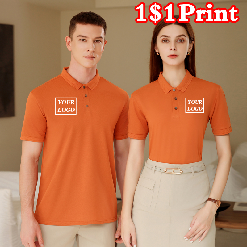 Embroidery Design Logo - Camisa Polo Esportiva de Secagem Rápida