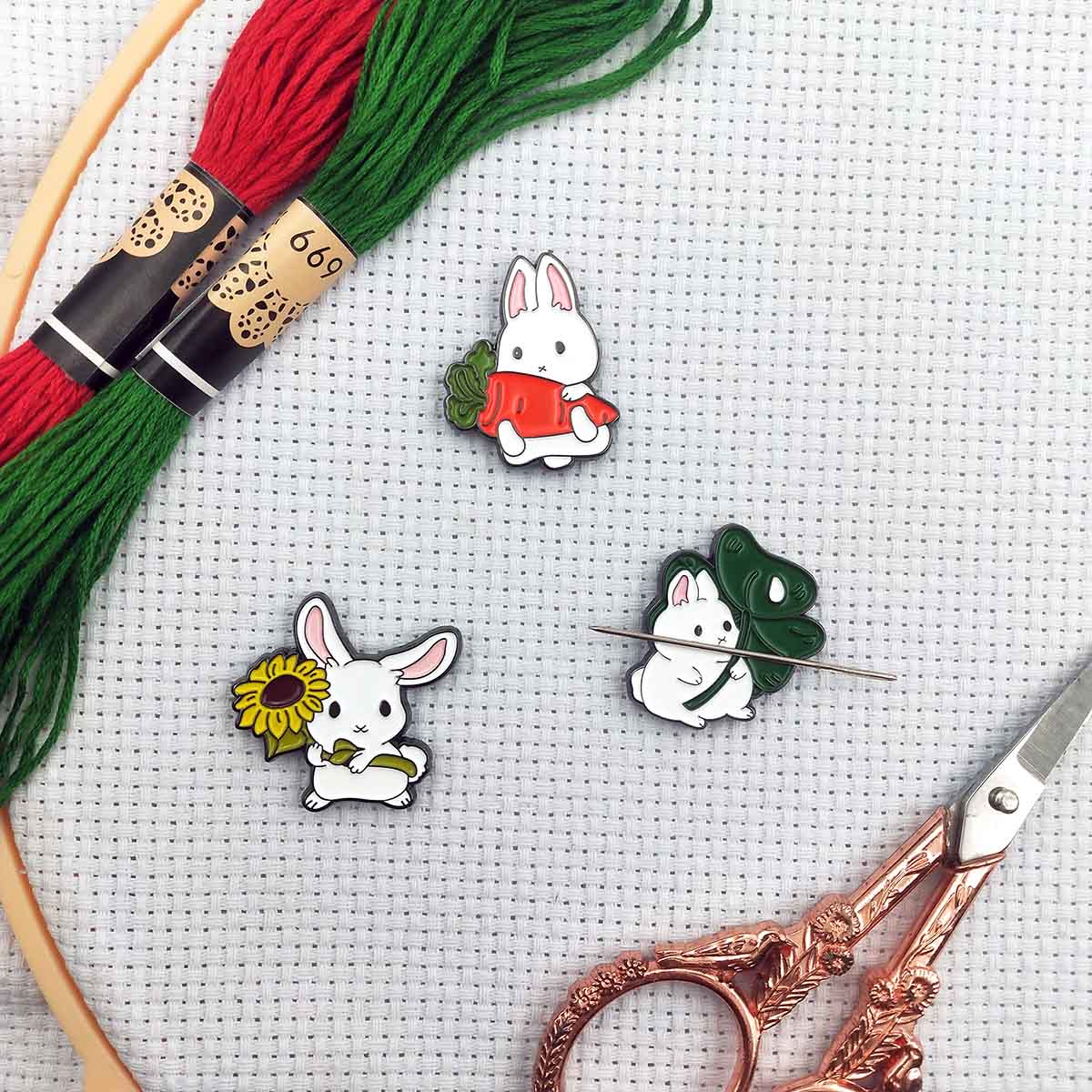 Needle Minder Magnet - Agulha minder coelho, suporte de agulha