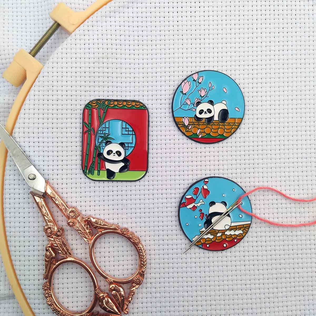 Needle Minder Magnet - Simpatico panda agulha magnética minder para