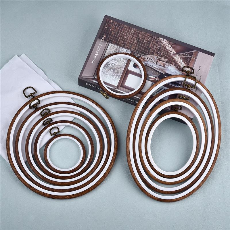 Embroidery Hoop Plastic - Conjunto de Bastidores de Bordado Redondos