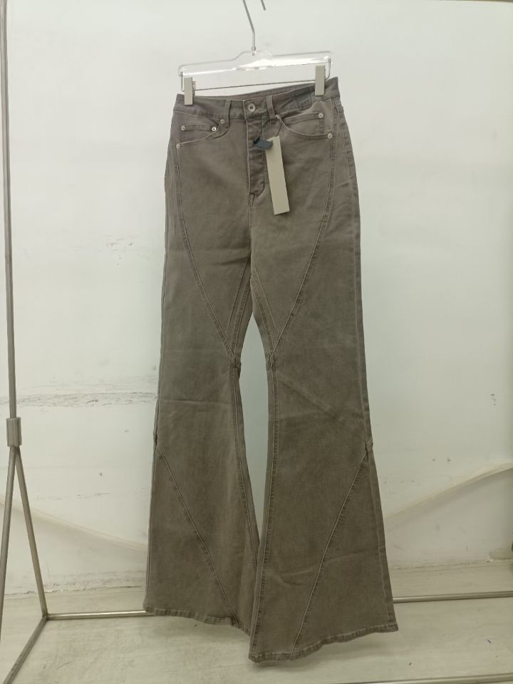 Embroidery On Jeans - Nova marca rick areia zíper bolso