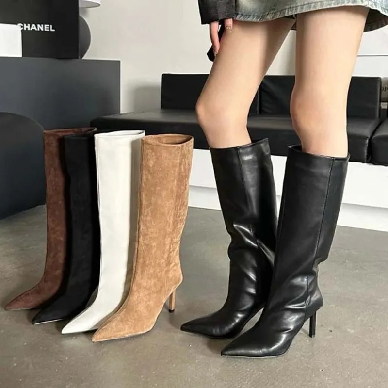 Embroidery Designer - Mulheres de luxo botas longas moda