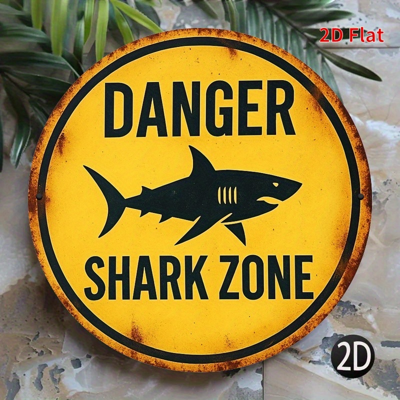 Embroidery Writing - Placa de Metal 2D Aviso Zona
