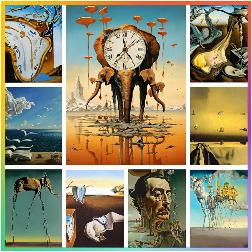 Embroidery Cross Stitch Patterns - Surrealismo arte famosa por salvador dali