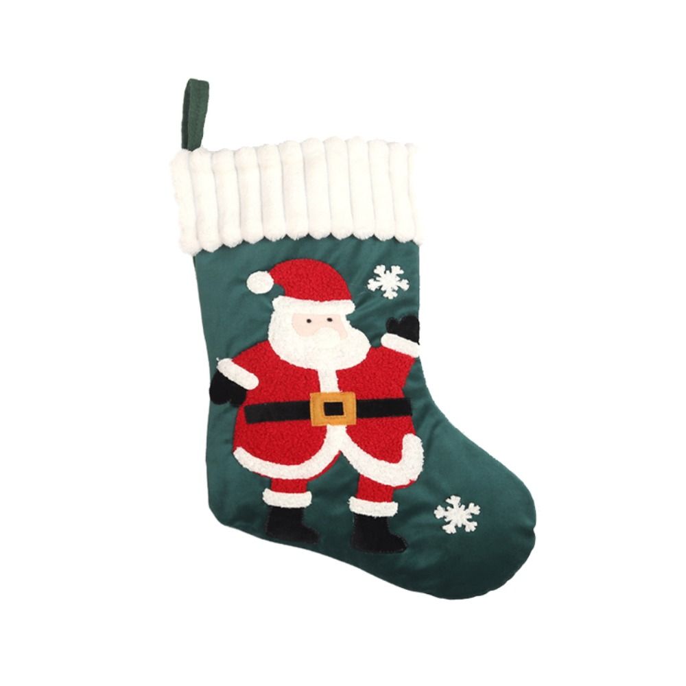 Embroidery Xmas Stocking - Meia de Natal Bordada Personalizada Reutilizável,