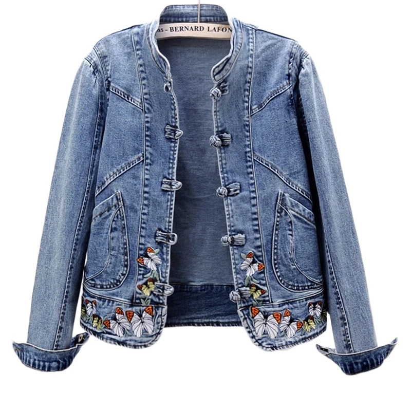 Embroidery Cardigan - Jaqueta Jeans Feminina Bordada Primavera 2026
