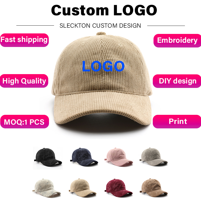 Embroidery Design Logo - SLECKTON logotipo personalizado boné de beisebol