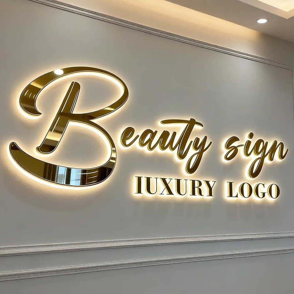 Embroidery Writing - Letreiro Personalizado 3D Iluminado para Empresas,