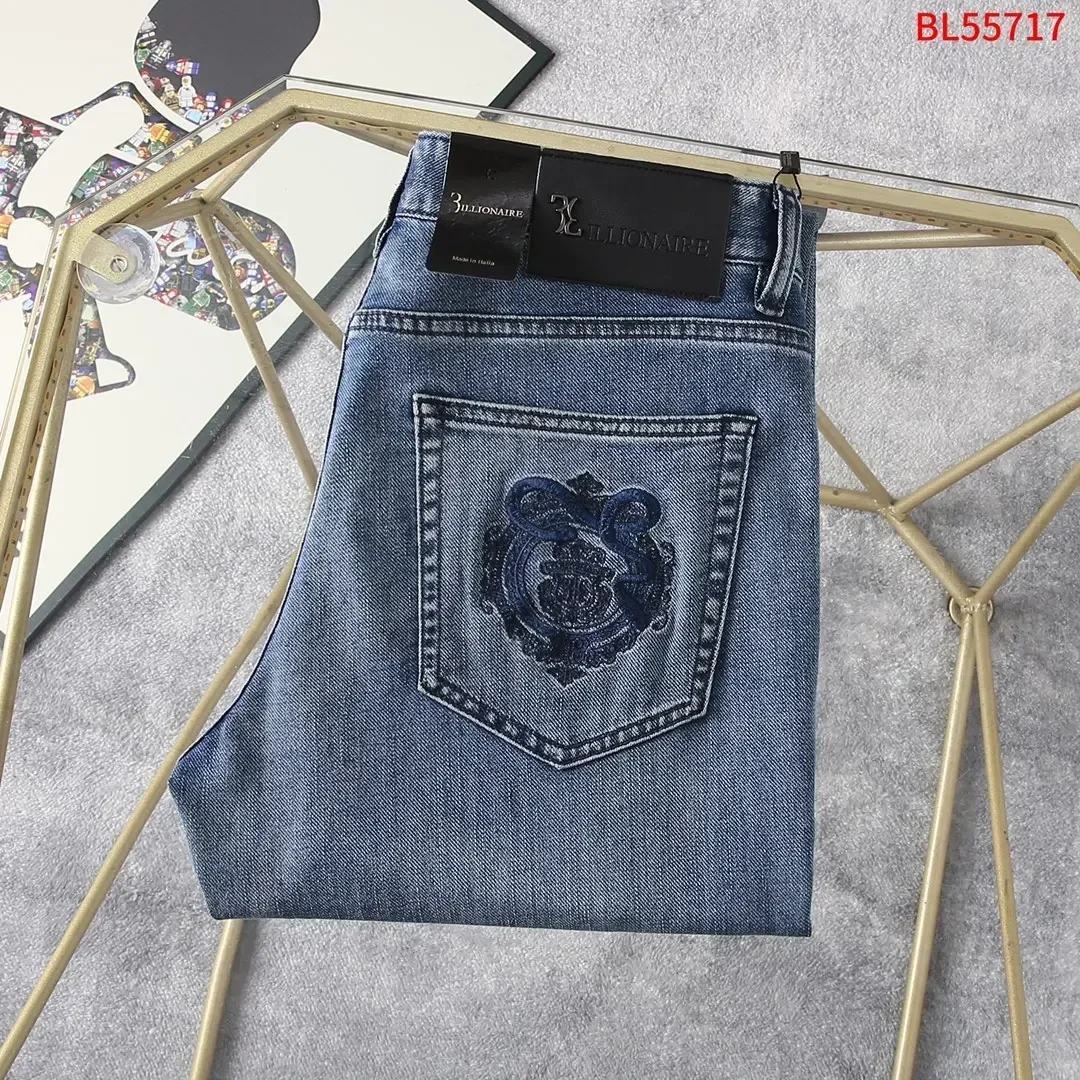 Embroidery On Jeans - Bilionário oechsli jeans de algodão fino