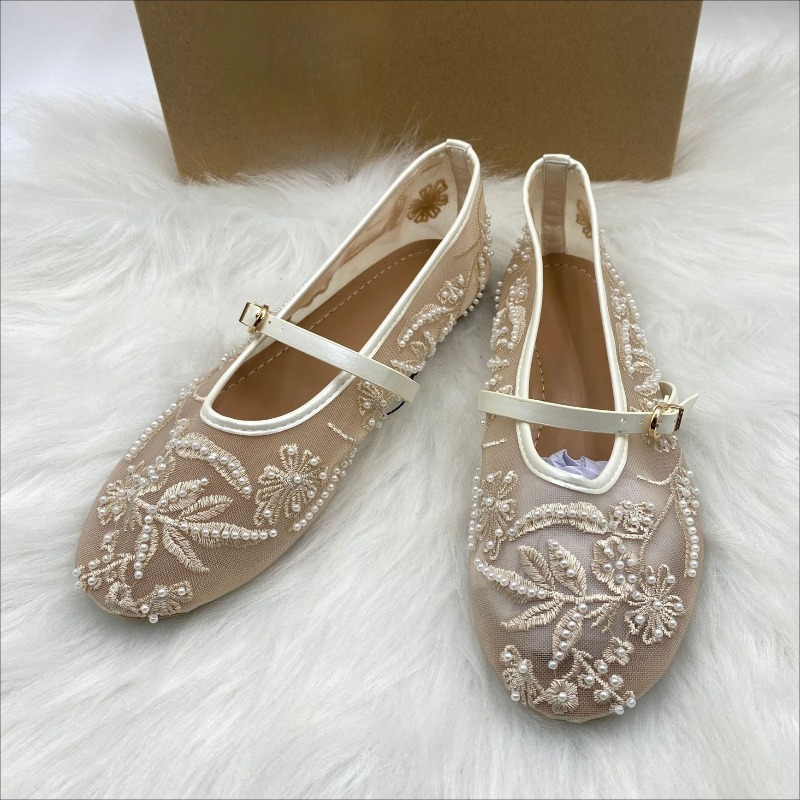 Embroidery Designer - Malha bordada corda grânulo feminino ballet