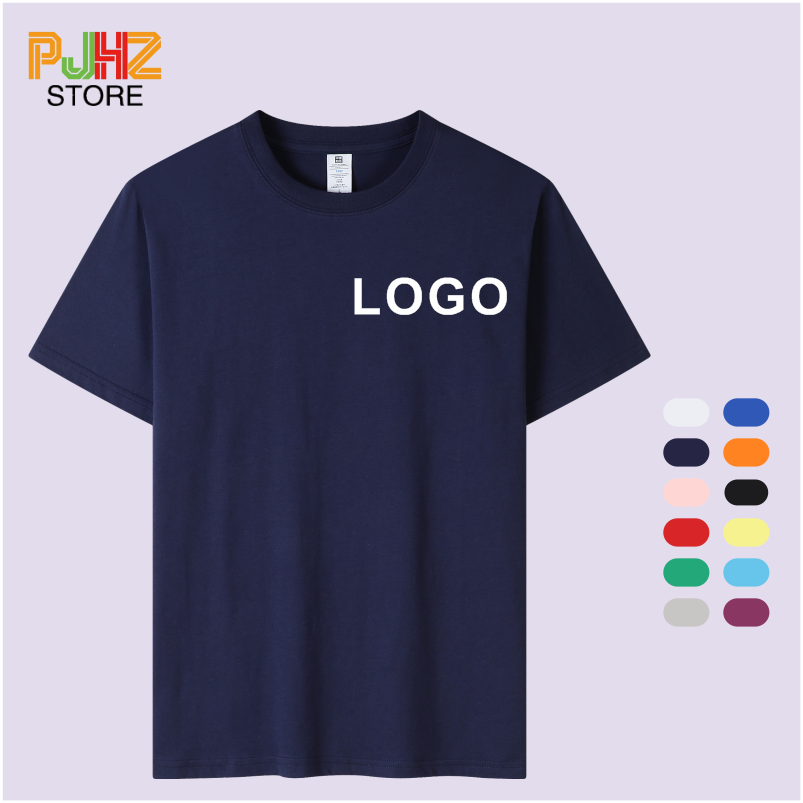Embroidery Design Logo - 100% algodão camiseta logotipo personalizado em