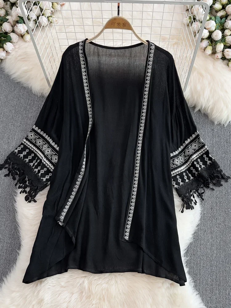 Verão boêmio estilo étnico xal - Embroidery Zig Zag Stitch avaliação e preço