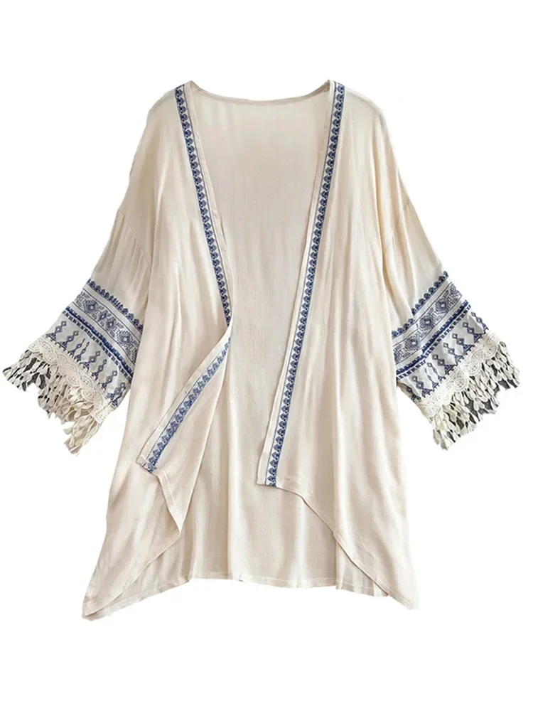 Verão boêmio estilo étnico xal - Embroidery Zig Zag Stitch avaliação e preço