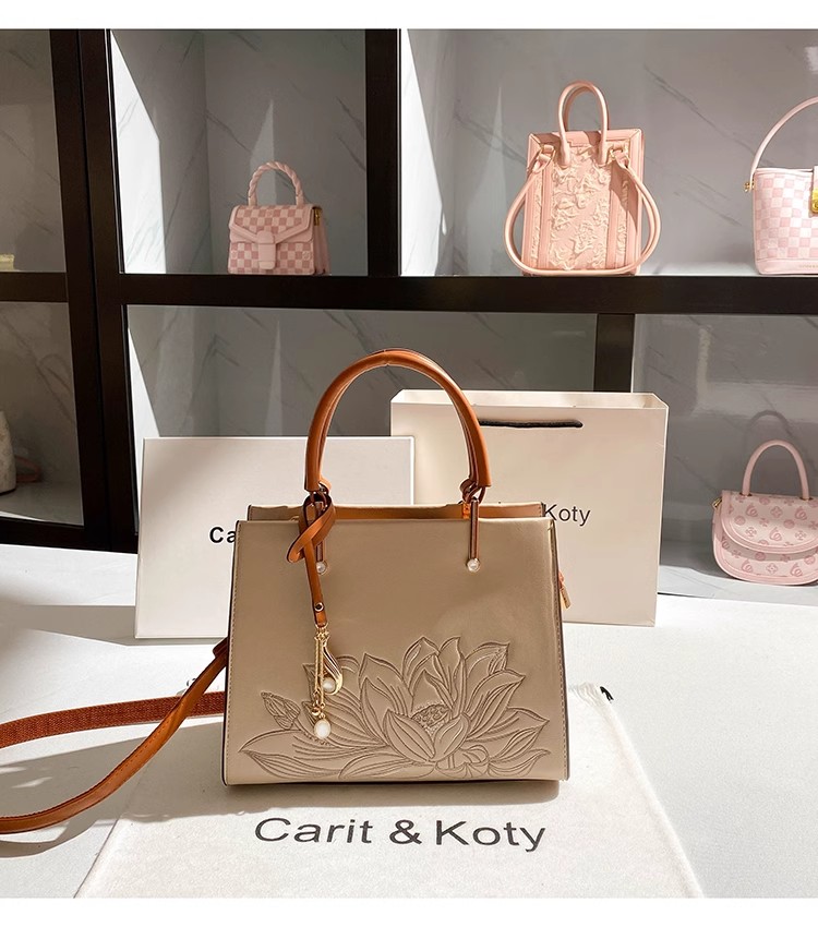 Bolsa de Mão Feminina de Alta  - Embroidery Texture avaliação e preço