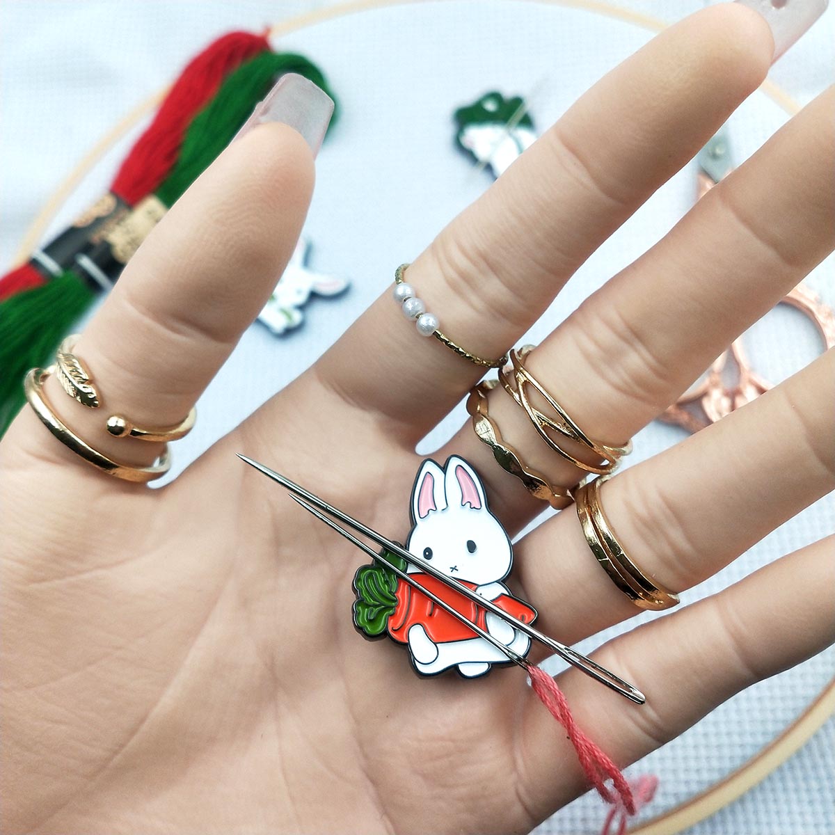 Agulha minder coelho, suporte  - Needle Minder Magnet avaliação e preço