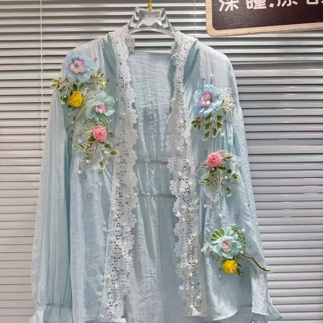 Novo em respirável com capuz p - Embroidery Cardigan avaliação e preço