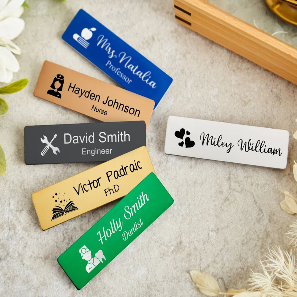 Placas de identidade de metal  - Embroidery Texture avaliação e preço