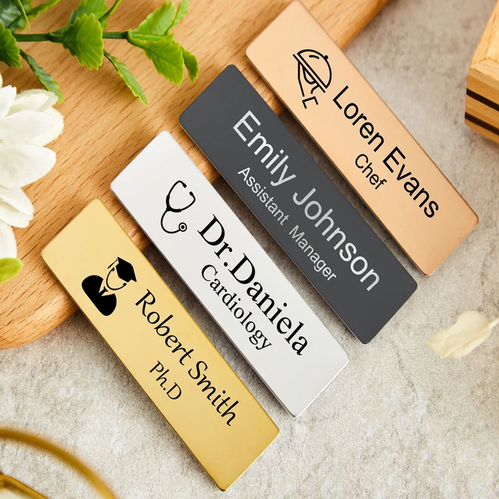 Placas de identidade de metal  - Embroidery Texture avaliação e preço