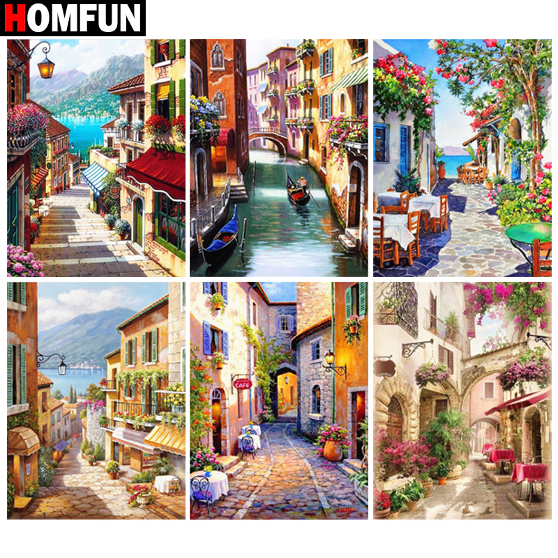 Homfun bordado completo de dia - Embroidery Cross Stitch Patterns avaliação e preço