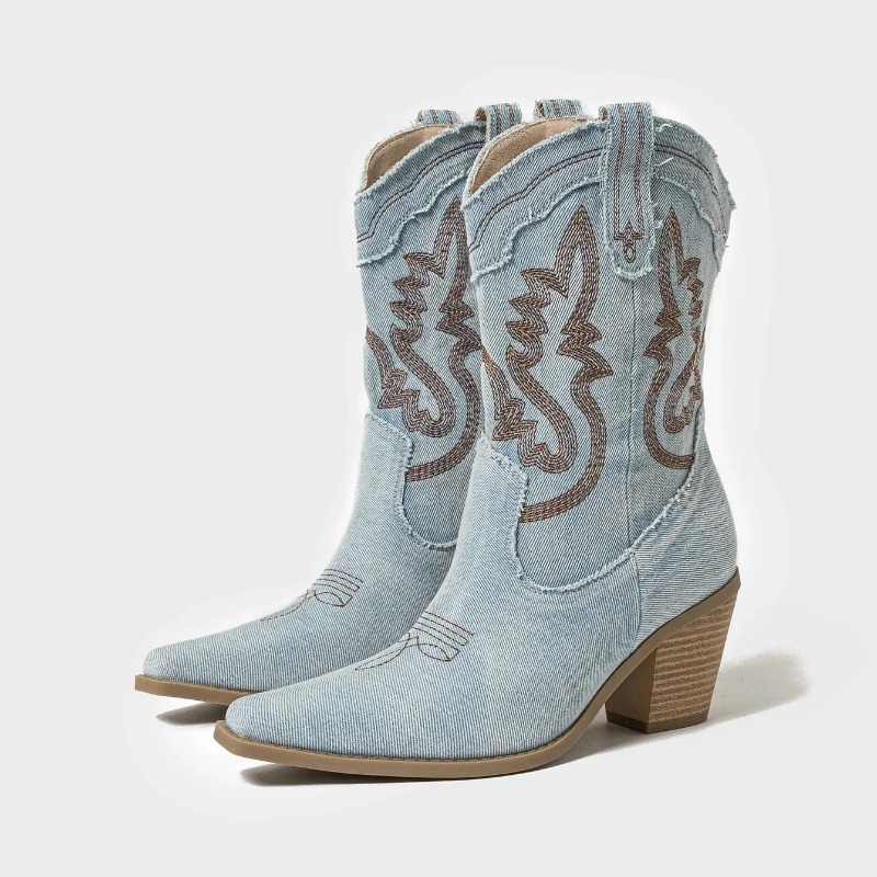 2025 outono e inverno feminino - Embroidery On Jeans avaliação e preço