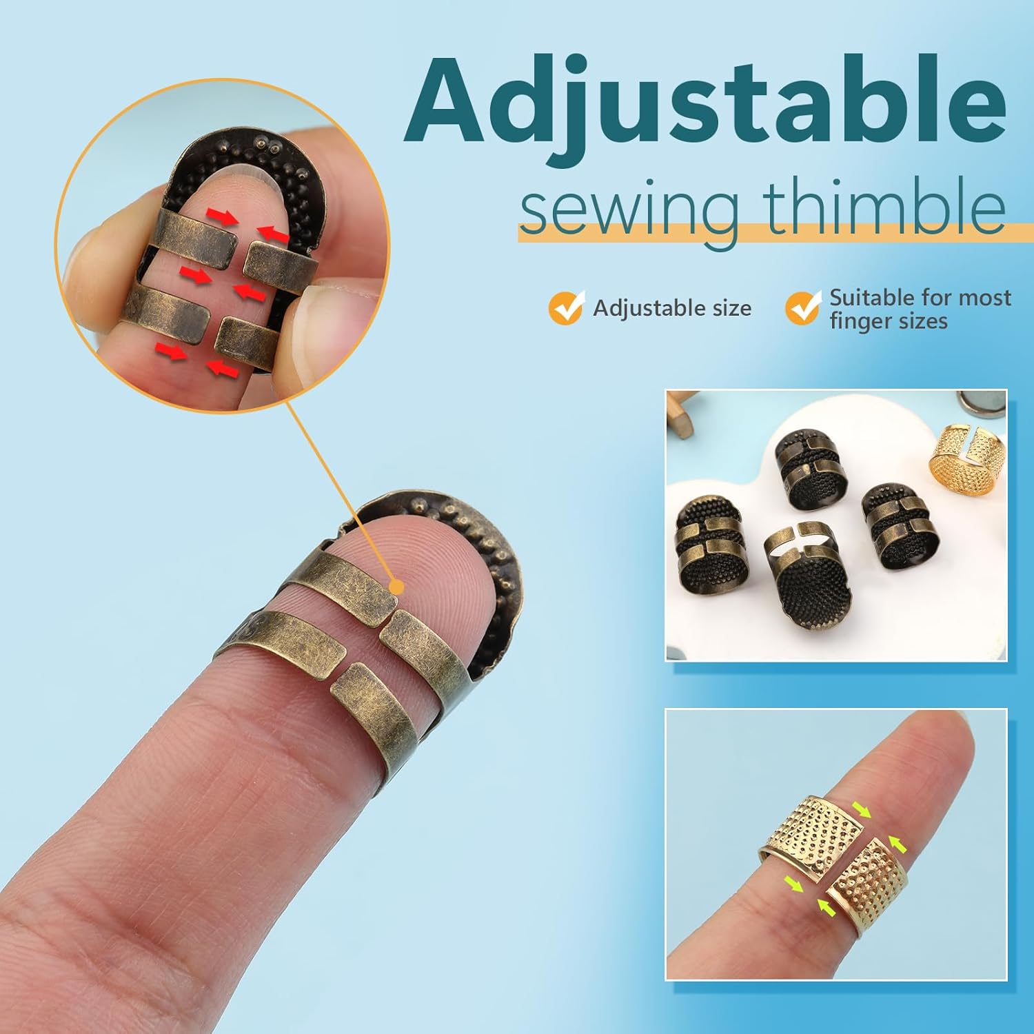 Kit de 8 Dedais de Costura par - Embroidery Ring avaliação e preço