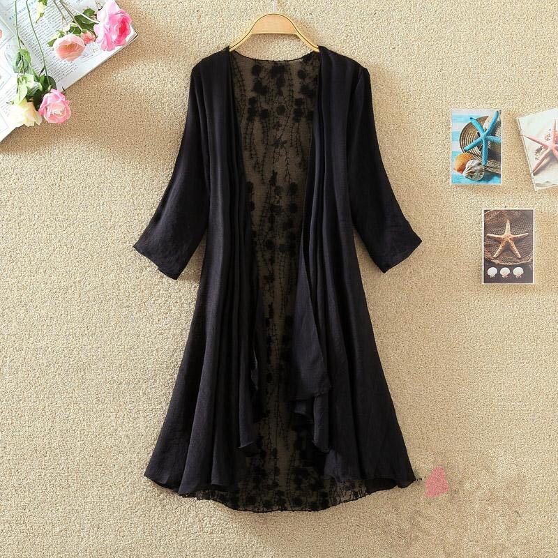 Cardigã Boho de Verão para Mul - Embroidery Cardigan avaliação e preço