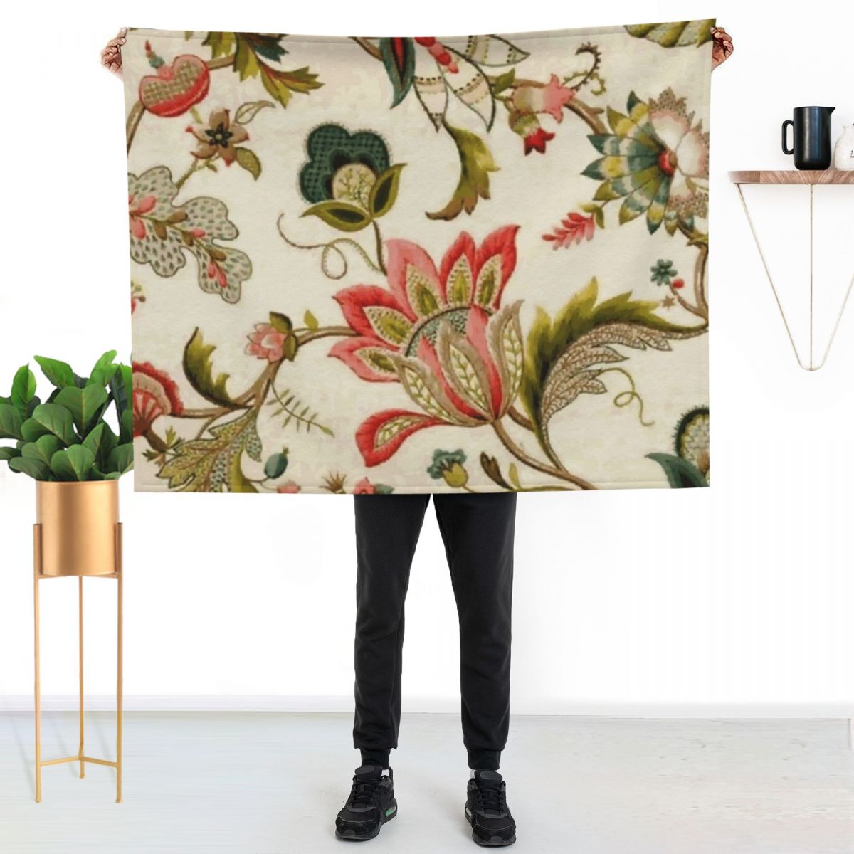 Manta Decorativa com Padrão Fl - Embroidery Vector avaliação e preço