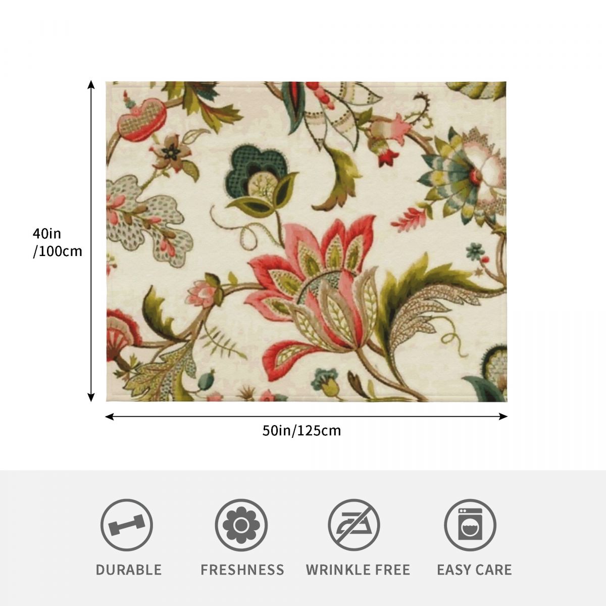Manta Decorativa com Padrão Fl - Embroidery Vector avaliação e preço