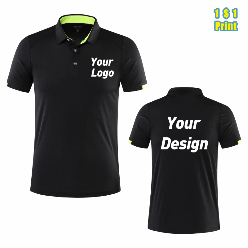 Camisa polo esportiva respiráv - Embroidery Design Logo avaliação e preço