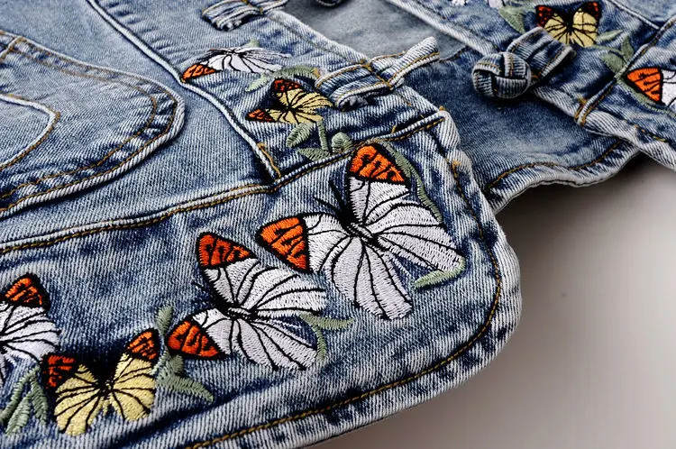 Jaqueta Jeans Feminina Bordada - Embroidery Cardigan avaliação e preço