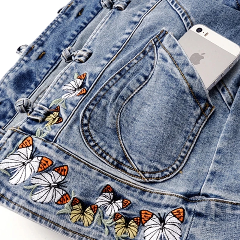 Jaqueta Jeans Feminina Bordada - Embroidery Cardigan avaliação e preço