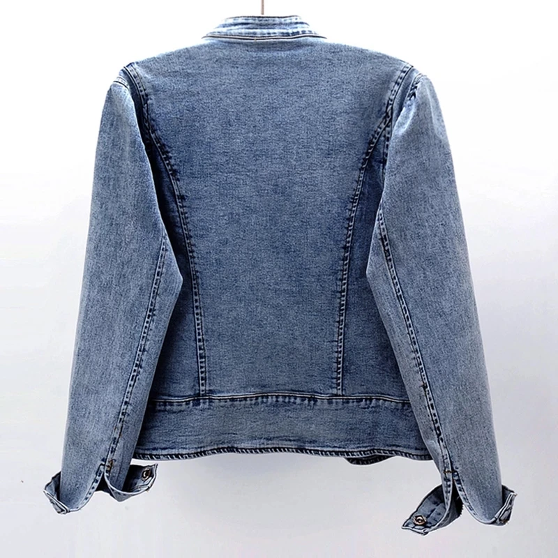 Jaqueta Jeans Feminina Bordada - Embroidery Cardigan avaliação e preço