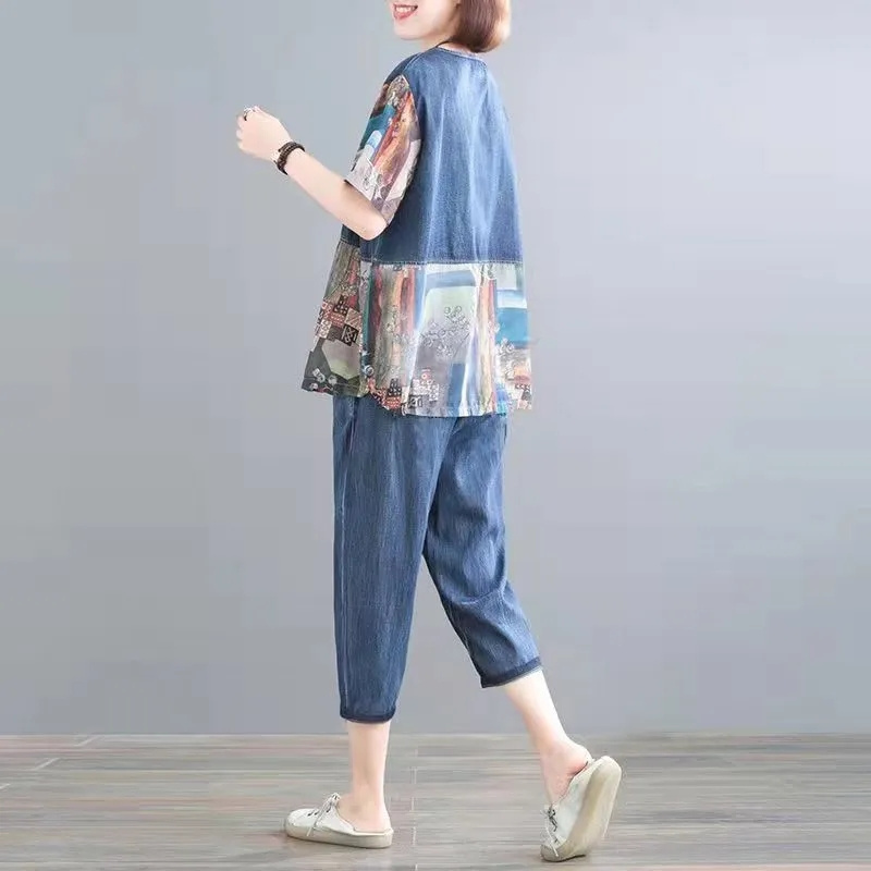 5xl verão conjuntos de jeans f - Embroidery On Jeans avaliação e preço