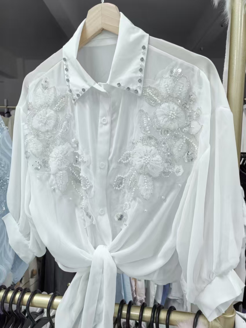 Blusas de Verão com Proteção S - Embroidery Cardigan avaliação e preço