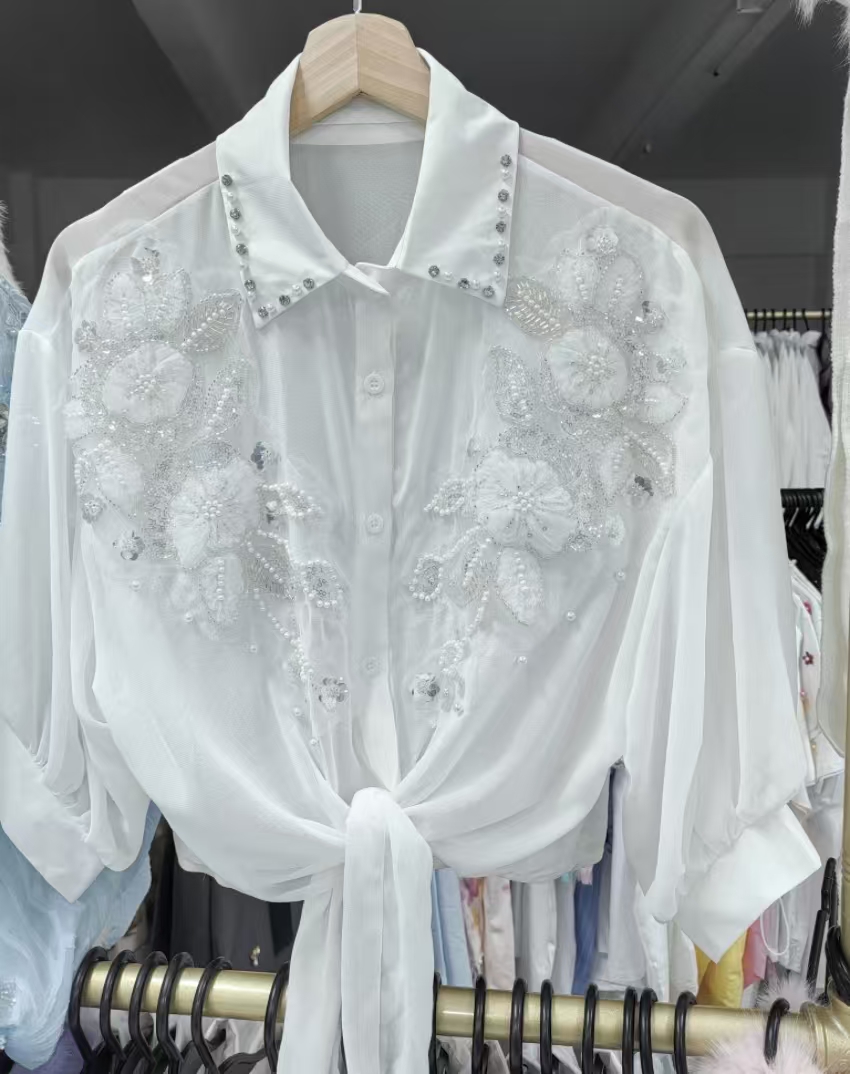 Blusas de Verão com Proteção S - Embroidery Cardigan avaliação e preço