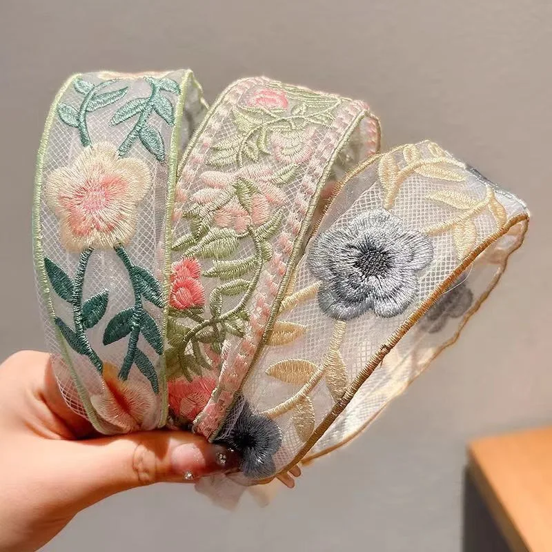 1/3 pçs elegante chiffon borda - Embroidery Ring avaliação e preço