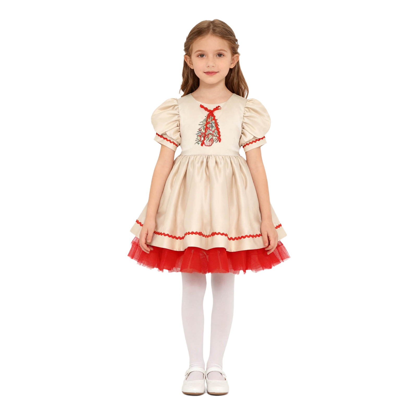 Crianças meninas natal santa v - Embroidery Xmas avaliação e preço