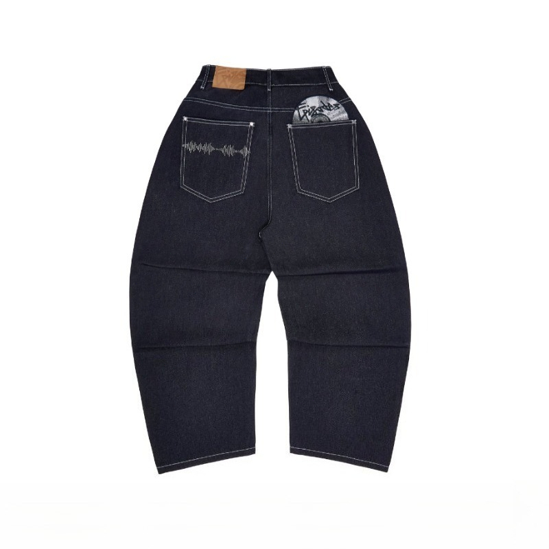 Calças Jeans Y2K HipHop Chic c - Embroidery On Jeans avaliação e preço