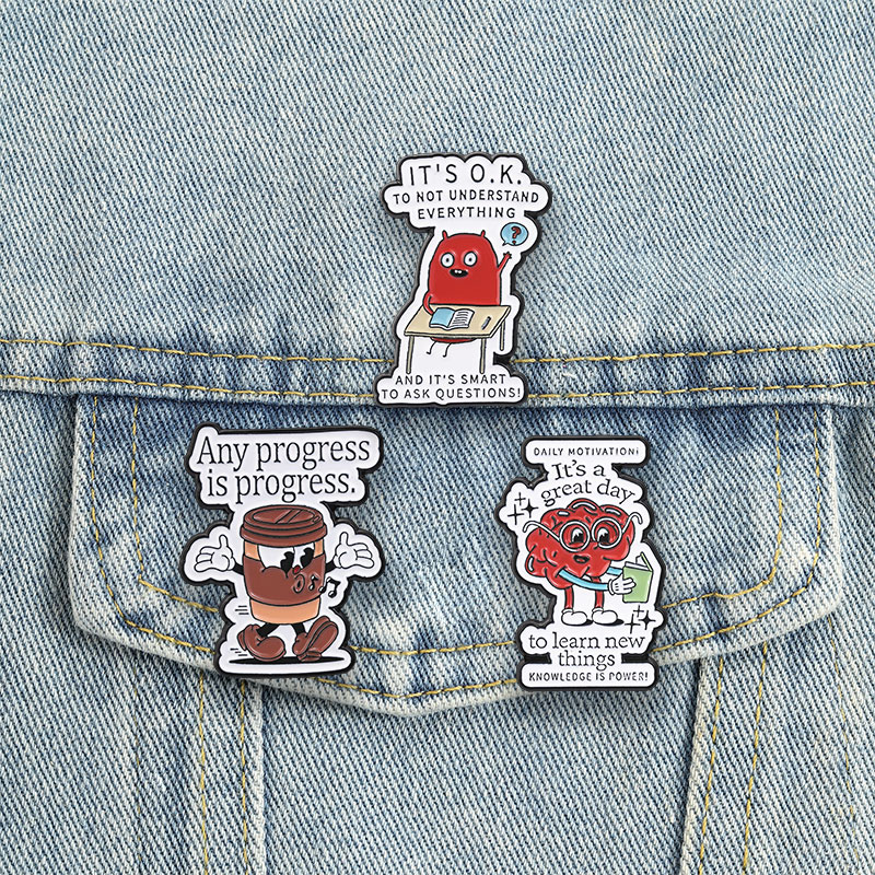 Pins de Esmalte com Citações P - Embroidery Texture avaliação e preço