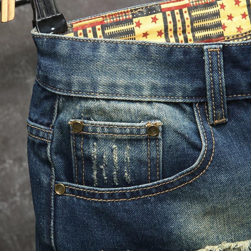 Novos shorts jeans masculinos  - Embroidery On Jeans avaliação e preço