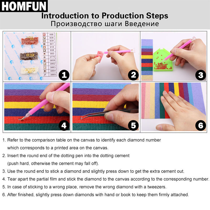 Homfun quadrado completo/broca - Embroidery Cross Stitch Patterns avaliação e preço
