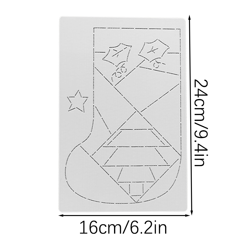 Diy meia de natal patchworks e - Embroidery Xmas Stocking avaliação e preço